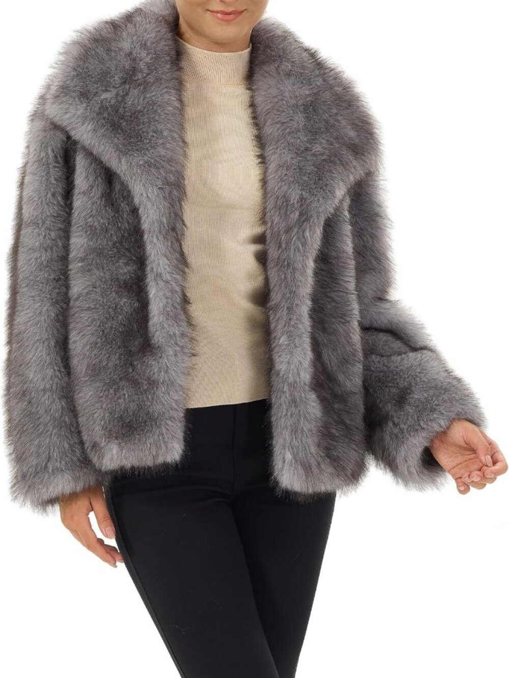 Cozy Leopard Print Faux Fur Jacket for Women | Warm Fall Winter Cardigan with